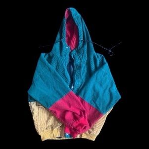 Vintage Multi-color Corduroy Bomber style Jacket